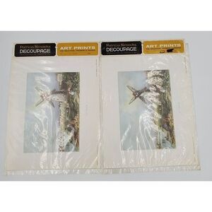 Vintage Patricia Nimocks Decoupage Art Print Lot Of 2 Lytham Windmill